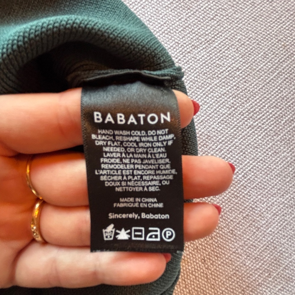 Babaton Sculpt Knit Crew Longsleeve Green - Picture 4 of 10